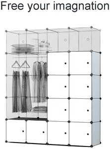 Armoire Portable vêtements suspendus combinaison armoire modulaire organisateur de stockage 8 <span class=keywords><strong>Cubes</strong></span> pour gain de place - Product Image 2