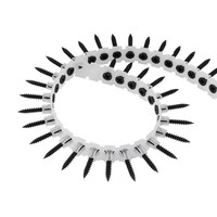 Tornillos para paneles de yeso de acero al carbono de alta resistencia, con cabeza de trompeta, en tira de plástico, con acabado de fosfato negro, para techos.