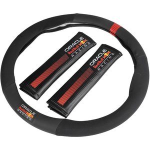 Kit coprivolante + imbottitura per cintura di sicurezza per auto Powerbar nero/rosso - Product Image 2