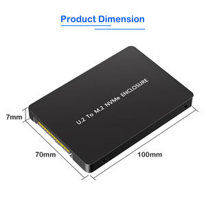 محول NGFF <span class=keywords><strong>M</strong></span>.2 NVME SSD إلى U.2 SFF-8639 مقاس 2.5 بوصة، محول SSD معدني أسود، هيكل لمحركات الأقراص الصلبة NVME <span class=keywords><strong>M</strong></span>.2 SSD U2 - Product Image 5
