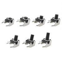 Bouton-poussoir tactile momentané 6x6 pour PCB, interrupteur à réinitialisation automatique 6*6*4.3/4.5/5/6/7/7.5/8/9/10mm, angle droit avec support
