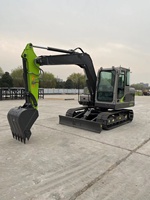 Excavatrice hydraulique ZE75G de 7,5 tonnes, moteur Yanmar, pompe hydraulique, mini-excavatrice compacte pour travaux municipaux, pipelines et aménagement paysager