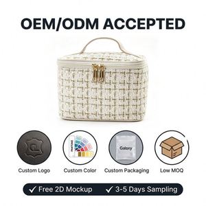 Bolsa de Maquillaje de Gran Capacidad, Moderna y Portátil, Estuche Cosmético de Viaje Plegable con Diseño de Caramelos, Cierre de Cremallera de Poliéster Resistente - Product Image 2