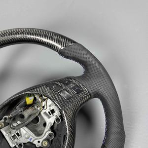 Volante de coche personalizado de fibra de carbono de cuero hecho a mano para <span class=keywords><strong>BMW</strong></span> M3 E46 E39 E53 330ci 325i con pantalla LED - Product Image 3