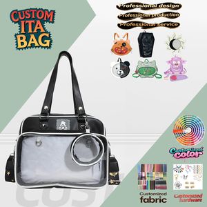 Itabag กระเป๋าสะพายไหล่สีใสแบบทำมือกระเป๋านักเรียนญี่ปุ่นน่ารักๆสำหรับโชว์หมุดอะนิเมะ - Product Image 1