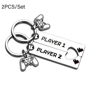 Portachiavi in Metallo Alluminio <span class=keywords><strong>per</strong></span> Coppie Giocatori, Gioco <span class=keywords><strong>di</strong></span> Coppia, <span class=keywords><strong>Regalo</strong></span> <span class=keywords><strong>di</strong></span> <span class=keywords><strong>San</strong></span> <span class=keywords><strong>Valentino</strong></span> <span class=keywords><strong>per</strong></span> Lei e <span class=keywords><strong>Lui</strong></span>, Fidanzata, Fidanzato - Product Image 2