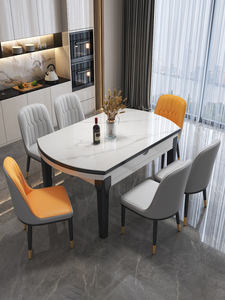 أثاث منزلي عصري ، رخام دائري 6 مقاعد للمطعم - Product Image 6