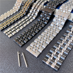 Bracelet intelligent à sept rangées de 20 mm, 22 mm, 14 couleurs, bracelet en acier inoxydable de luxe pour montres Samsung, <span class=keywords><strong>HUAWEI</strong></span>, Amazfit, Garmin - Product Image 2