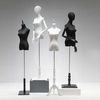 Maniquí de Exhibición para Tienda de Ropa, Maniquí de Mujer con Parte Superior de Gamuza para Vestidos de Novia, Accesorios para Escaparates