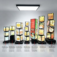 Nouvelle boîte à lumière décorative rotative verticale en aluminium à film souple, extérieure, mobile, étanche, carrée, circulaire, à quatre faces, multicouche