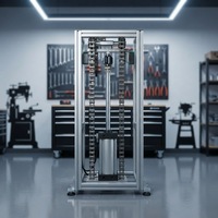 Élévateur à godets hydraulique robuste à commande électrique à distance, hauteur de levage de 3 m pour système de manutention verticale de matériaux en ligne