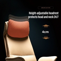 Chaise de bureau exécutive moderne, durable, confortable, design ergonomique, appui-tête réglable avec revêtement en cuir PU, chaises pivotantes