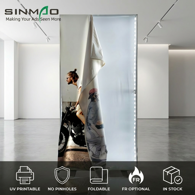 2026 Trending PVC Free Banner Printing Material, High Impact Illumination Backlit Fabric for High-end Retail Store