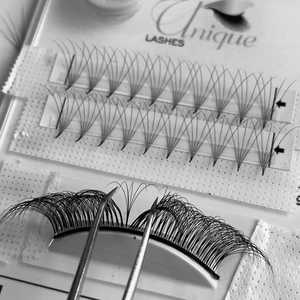 OEM 0.05mm 0.07mm Tige courte Ventilateurs préfabriqués Cils Volume Ventilateurs Votre propre nom Faux cils - Product Image 1