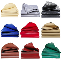 Bâche en toile PVC robuste 9 couleurs, enduite imperméable, pour camping extérieur, tente, abri solaire, pergola, auvent de voiture et camion