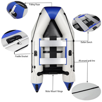 Rames gonflables de bateau d'OEM 2 personnes incluses canot pneumatique radeau bateau ponton bateau à rames pour la pêche