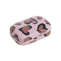 Petite boîte à bijoux en cuir PU à imprimé léopard à la mode pour un usage quotidien Organisateur de bijoux portable avec logo personnalisé