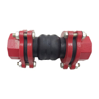 Compensateur d'expansion en caoutchouc EPDM noir à joint fileté triangulaire, raccord flexible haute pression absorbant les chocs