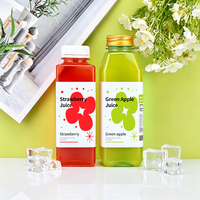Contenants d'emballage pour boissons en gros, bouteilles en plastique transparentes vides de 350 ml, 400 ml, 500 ml, 700 ml, 1 L, 1900 ml pour thé au lait et jus
