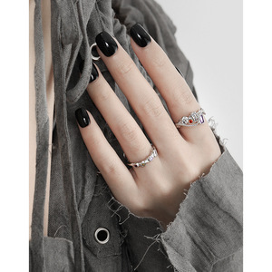 Hàn Quốc Phiên Bản Của Niche Ngọt Ngào Và Mát Mẻ Cá Nhân Thiết Kế Chuỗi Với Đầy Màu Sắc Zircon <span class=keywords><strong>Inlay</strong></span> S925 Bạc Tinh Khiết Mở Vòng Cho Phụ Nữ - Product Image 4