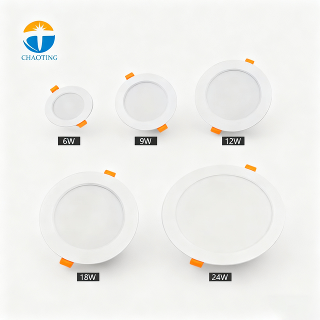 Factory Direct Recessed Downlights Optional Cct 3000K 4000K 6000K 6W 9W 12W 18W 24W Led Panel Lamps Led Ceiling Spot Down Lights
