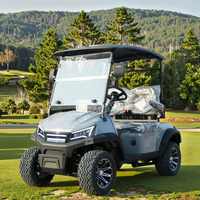 Voiturette de golf électrique 72V Lithium 5kW 4 places, peinture personnalisée, espace de chargement supplémentaire, certifiée DOT, usage familial américain