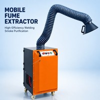 Nouvel extracteur de fumées de soudage mobile, collecteur de poussière industriel 3 HP 650 CFM, filtre à cartouche à conduit flexible, filtration à 99 %, métal