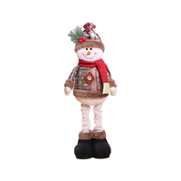 Poupée de Noël Flocon de Neige Vintage Père Noël Nouvelles Décorations pour la Maison avec Chapeaux de Noël Festifs