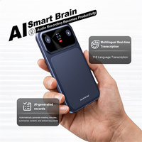 Enregistreur vocal IA ultra-mince 16 Go avec contrôle par application intelligente, clip magnétique, double micro, réduction du bruit, longue autonomie et transcription en temps réel