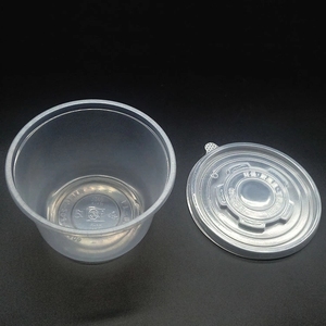 Plastic Bowls With Lid Disposable Disposable Plastic Microwavable Round Plastic Soup Bowl With Lid