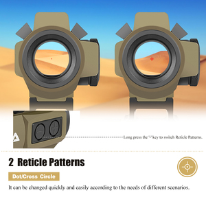 Vista óptica táctica impermeable con alcance de punto rojo de SPINA OPTICS con energía solar - Product Image 3