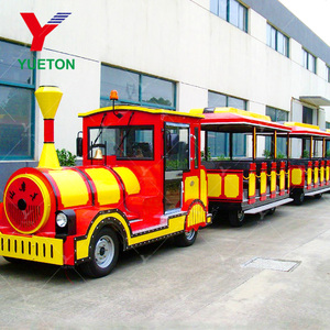 Công suất lớn 1 đầu máy + 3 toa tàu điện 27 chỗ ngồi theo dõi điện/xăng/DIESEL tàu du lịch - Product Image 4