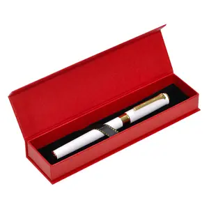 Özel logo manyetik adam kalem hediye kutuları tek kalem paketi kutusu ile set manyetik kapaklı hediye kutuları