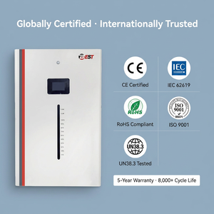 Meilleur <span class=keywords><strong>Prix</strong></span> Batterie Solaire Empilable 50 kW LiFePO4 avec BMS Intelligent pour Stockage Hybride Résidentiel sur Réseau Garantie 10 Ans Communication CAN - Product Image 5