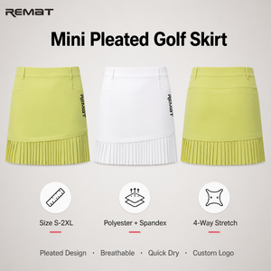 Jupes de <span class=keywords><strong>golf</strong></span> et de tennis pour femmes, plissées, esthétiques, respirantes, naturelles, décontractées, longueur cheville, avec logo personnalisé - Product Image 2