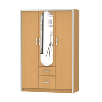 Armoire de chambre moderne en bois de haute qualité avec miroir, écologique, pour le rangement des vêtements, idéale pour la maison, la chambre, l'atelier, la salle à manger