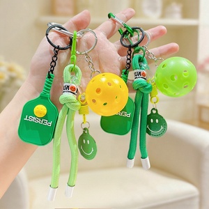 Nouveau design 2026 – Porte-clés créatif en PVC coloré en forme <span class=keywords><strong>de</strong></span> raquette <span class=keywords><strong>de</strong></span> pickleball – Pendentif pour sac d'école – Cadeau promotionnel - Product Image 2