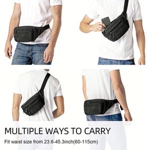 Manufacturer Custom Waist Bag Men Women Adjustable Shoulder Strap Multi-pocket Large Capacity Outdoor Exercise Travel Leisure - Product Image 3
