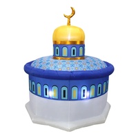 Décoration extérieure gonflable de la mosquée pour l'Aïd, croissant de lune musulman gonflable, Aïd Moubarak, cathédrale gonflable, décoration extérieure du Ramadan