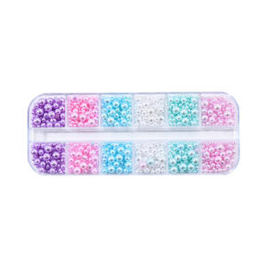 Internet Red Explosions 12 Boxed Nail Art Jewelry <span class=keywords><strong>Macaron</strong></span> Color 3D Kawaii Handmade Small Bead Decorations for Nails Fresh - Product Image 2