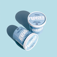 Pinte sûre congelée à emporter imprimée logo16oz 8oz 4oz 3oz gobelet en papier avec couvercle pour crème glacée gelato