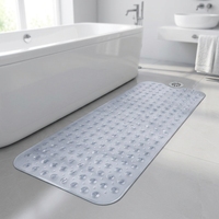 Tapis de Douche Moderne en PVC Écologique Antidérapant pour Sols de Salle de Bain 40x100cm