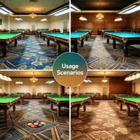 Tapis de billard en nylon très résistant |   Revêtement de sol ignifuge imprimé en 3D pour salle de jeux |   Rouleau de moquette insonorisante personnalisée pour club