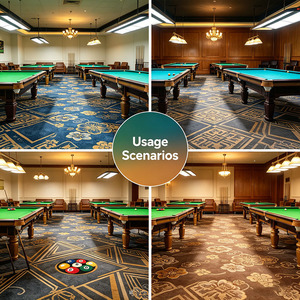 Alfombra de Nailon Resistente para Salón de Billar |   Suelo Ignífugo Impreso en 3D para Sala de Juegos |   Alfombra Absorbente de Sonido Personalizada para Clubes - Product Image 4