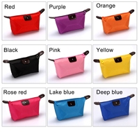 Organisateur en nylon imprimé avec logo personnalisé, pochette cosmétique à fermeture éclair, trousse de maquillage de voyage à la mode avec capacité de transport totale