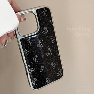 Promax luxe TPU paillettes Ins à pois cerise galvanoplastie époxy étui de protection pour téléphone portable pour <span class=keywords><strong>IPhone14</strong></span> - Product Image 2