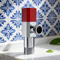 Robinet d'angle en laiton durable, anti-rouille, facile à installer, pour salle de bain, cuisine, toilettes, évier, chauffe-eau, usage plomberie