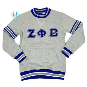 Sudadera de Alta Calidad Zeta Phi Beta, Bordada en Algodón, Transpirable, Estilo Urbano, Personalizada, Cuello Redondo, Sudadera de Sororidad, Suéter Tejido - Product Image 4