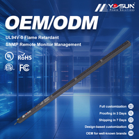 Disyuntor hidráulico electromagnético 3P 32A 36 vías C13 6 vías C19 carcasa de Metal PDU inteligente para equipos de distribución de energía