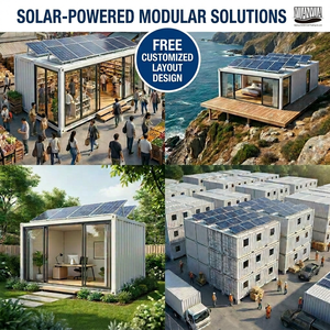 Casa Contenedor Solar Prefabricada Modular de 20 pies con Sistema de Energía Solar Integrado para Proyectos Mayoristas a <span class=keywords><strong>Precio</strong></span> de Fábrica - Product Image 4